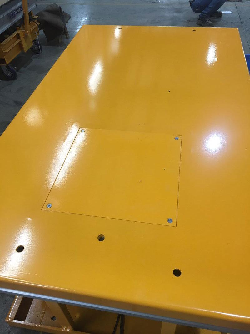 4m Electric Lift Table with Maintenace Hole