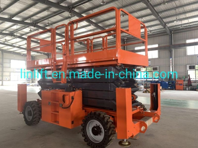 10m Electric Scissor Lift Battery Work Long Time CE Hot Sale