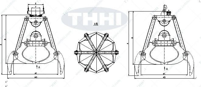 High Quality Clamshell Mechanical Dredging Grab, Underwater Equipment