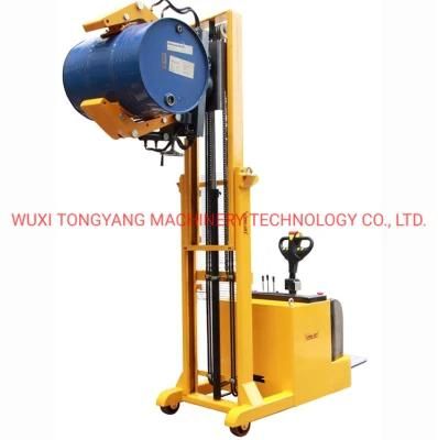 800kg Full Automatic Hydraulic Electric Oil Drum Lifter Ergonomic Power Lift and Drive Drum Stacker