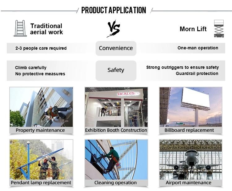6m 8m 9m 10m 12m 14m 16m 18m Mobile Hydraulic Scissor Man Lifting Platform Lift with Battery for Sale