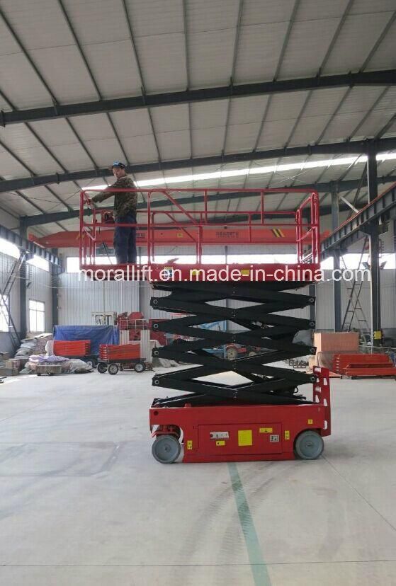 10 meters LED Light Maintain Battery Self Propelled Scissor Lift