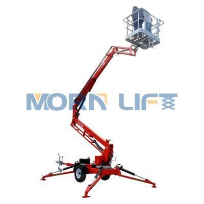 China 12m Morn Tow Behind Boom Mounted Aerial Lift Trailer Cherry Picker Factory
