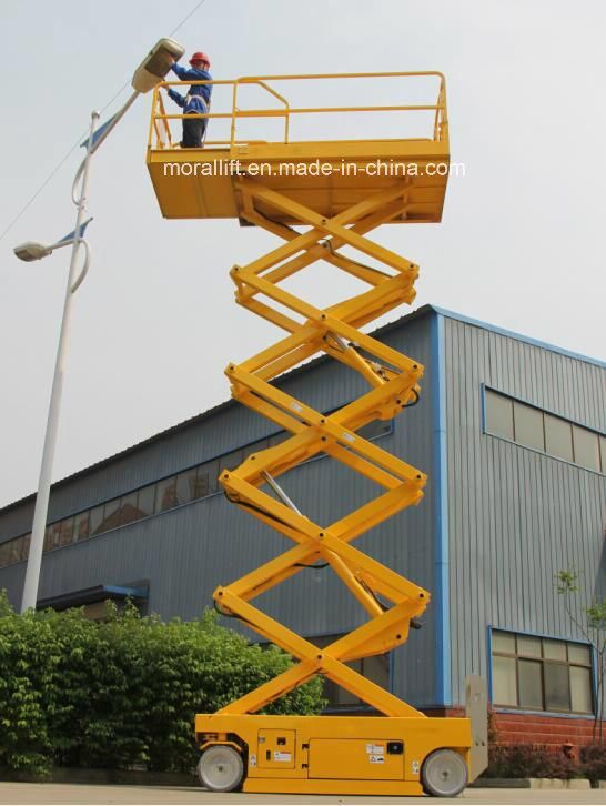 10 meters LED Light Maintain Battery Self Propelled Scissor Lift