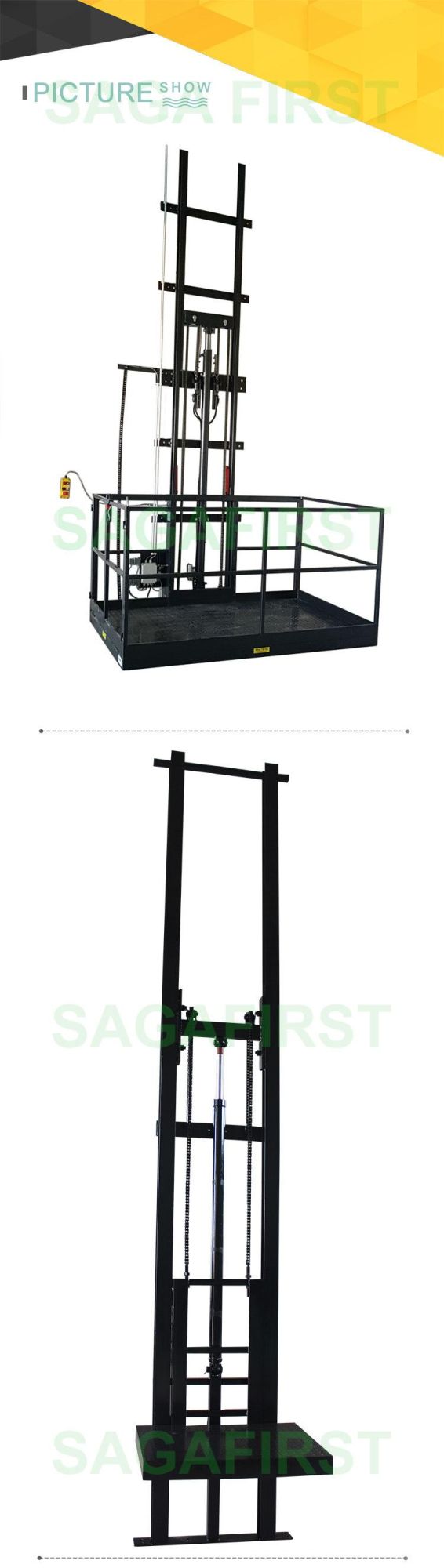 3m From First Floor to Second Floor Level Cargo Elevator