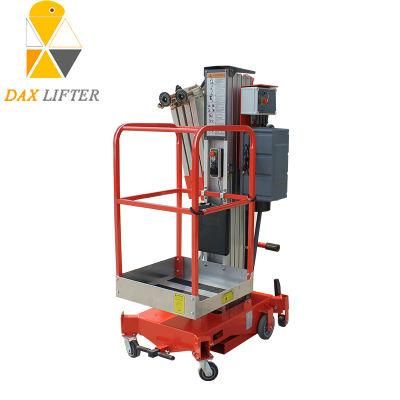 Easy Operated Cargo Lift Single Mast Aluminum Aerial Platform