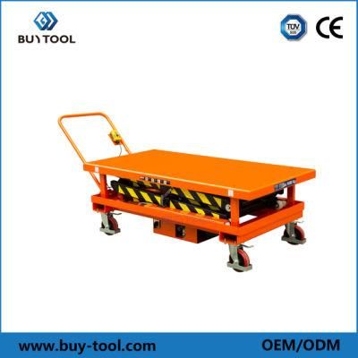 800W Mobile Lift Tables Portable Material Handling Lift Table Electric DC 1010X520mm
