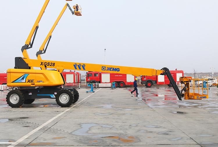 XCMG Telescopic Boom Lift Xgs28 28m Payload at 340kg Self-Propelled Mobile Aerial Work Platform Lifts for Sale