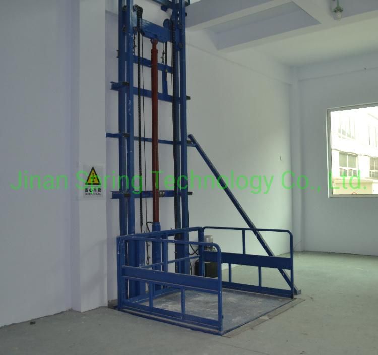 Leading-Rail Hydraulic Cargo Lift Platform