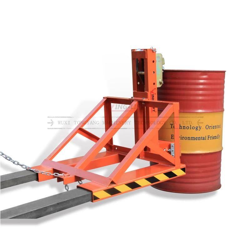 Dg500A Single Eagle-Grip Forklift Mounted Rubber-Belt Drum Grabbers Load Capacity 500kg