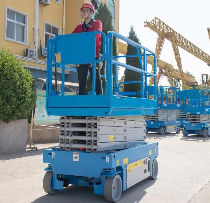 Vertical Self Propelled Mini One Two Man Lift Battery Hydraulic Electric Aerial Mobile Scissor Lift