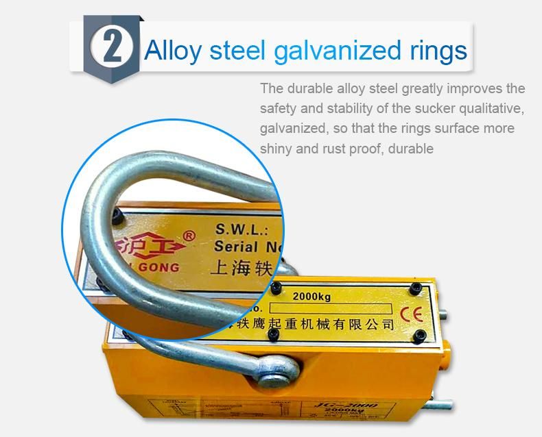 Hunan 300kg 3 Ton Permanent Lifter Power Wet Lifting Magnet for Mafelec Hoist Switch with Magnetic