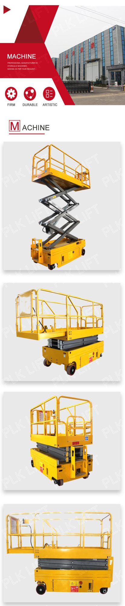 8m 10m Aerial Lifting Hydraulic Man Lifter for Sale