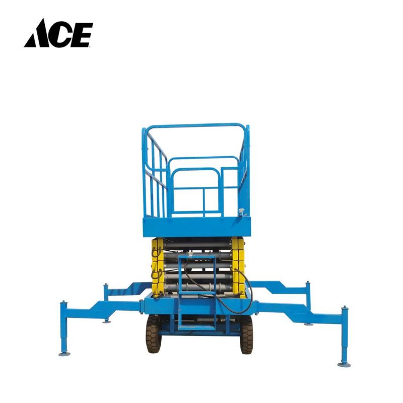 6m 8m 10m 12m Hydraulic Operator Self Control Battery Scissor Lift Factory