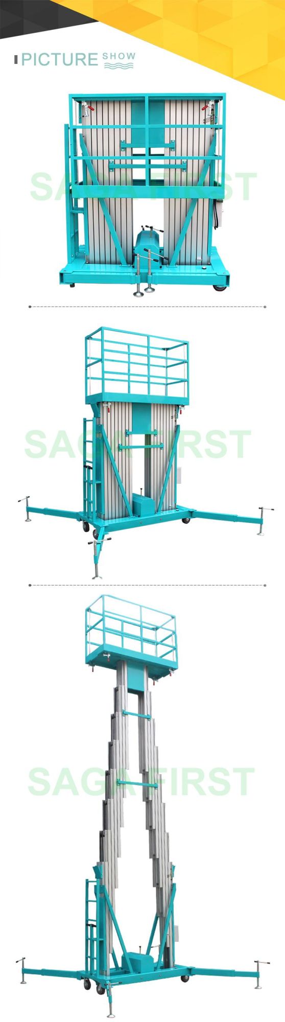 6m to 16m Aerial Work Platform One Man Lift Construction Equipment