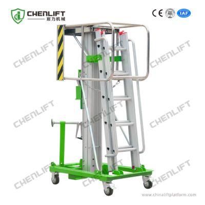 Ce Certified Hand Winch Elevating Lift with 4.6m Platform Height