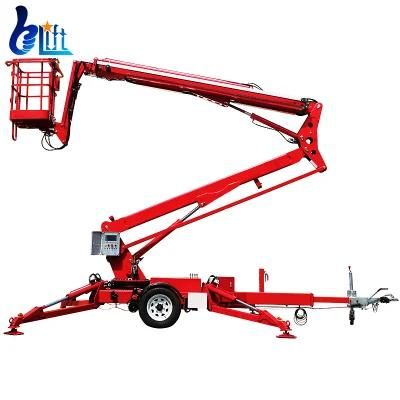 10 M Load 200 Kg Towable Carry Aerial Pull Telescopic Spider Boom Lift