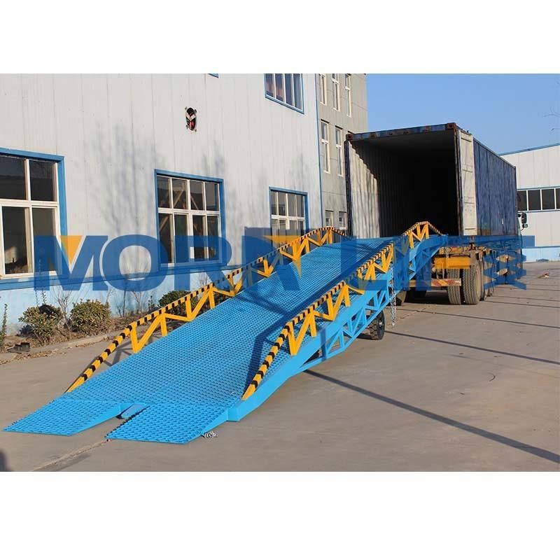 Adjustable Height Hydraulic Yard Loading Ramp with Truck for Trailers