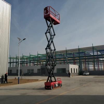8m Scissor Lift for Sale Working Platform Aerial Battery Powered Platform Mobile Scissor Lift Man Push Movable Scissor Lift