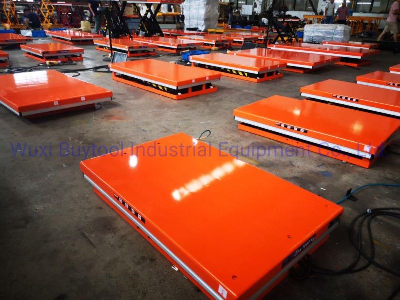 2000kg 4400 Lb Hydraulic Scissor Lift Table Cart Hand Control Power Lifting