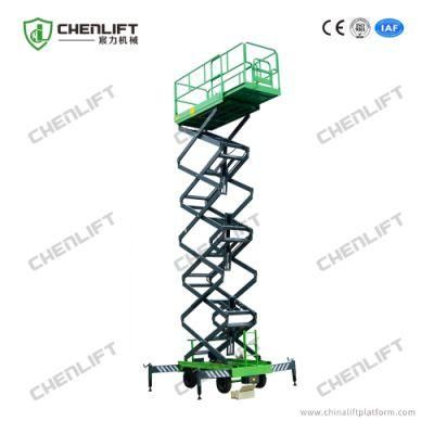 14 Meters Aerial Work Platform Manual Pushing Scissor Lift