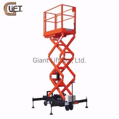 Semi Electric Elevated Work Platform Hydraulic Elevated Platform Self Propelled Lift Platform Panel Control China Manufactory (SJY)