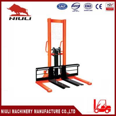 1000kg 1500kg 1ton 2ton Hand/Manual Pallet Stacker Forklift with Wide Legs