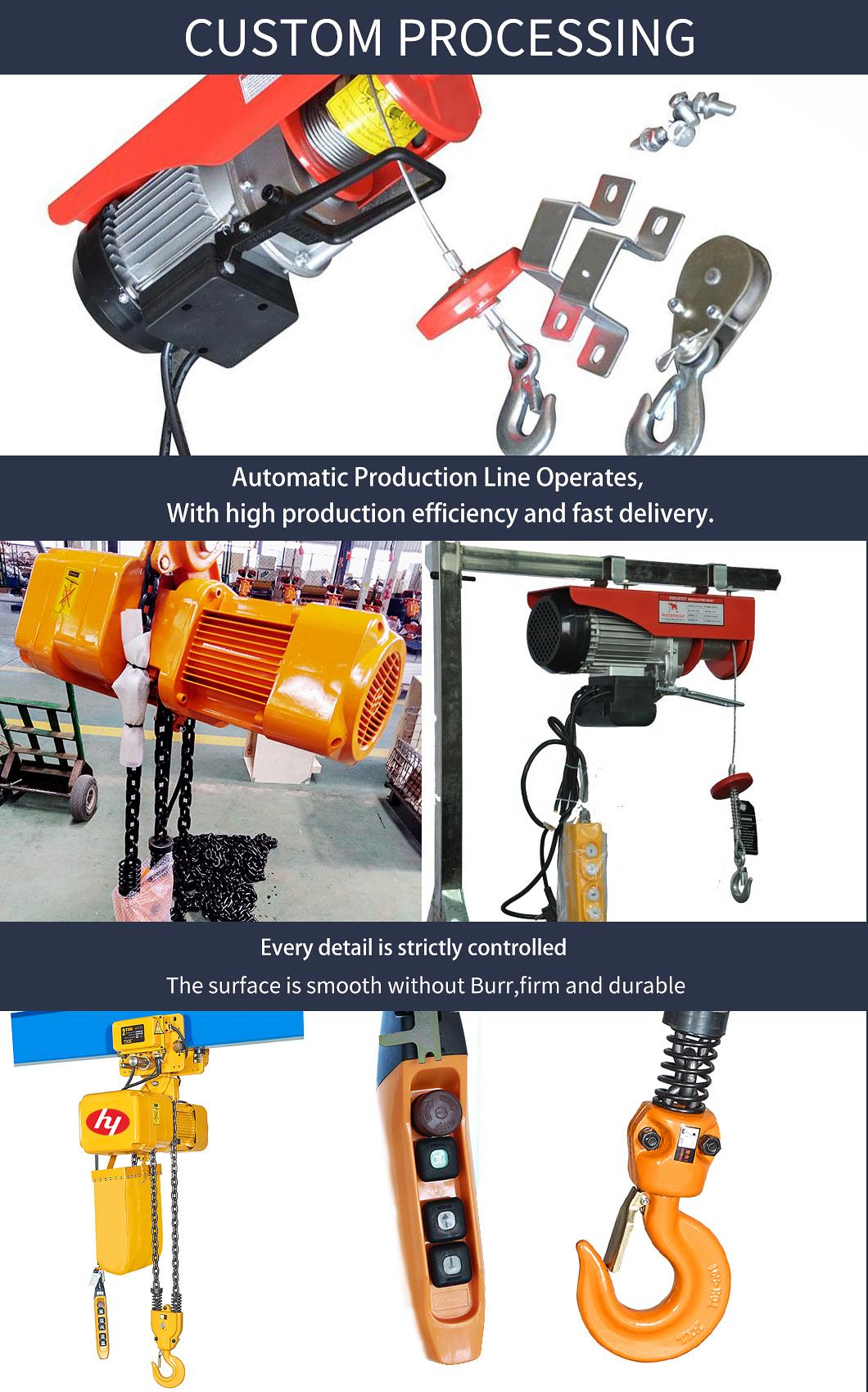 China Factory High Quality 0.3t to 100t 3 Phases or 1 Phase 380V or 220V Portable Crane Electric Chain Pulley Block and Electric Chain Hoist