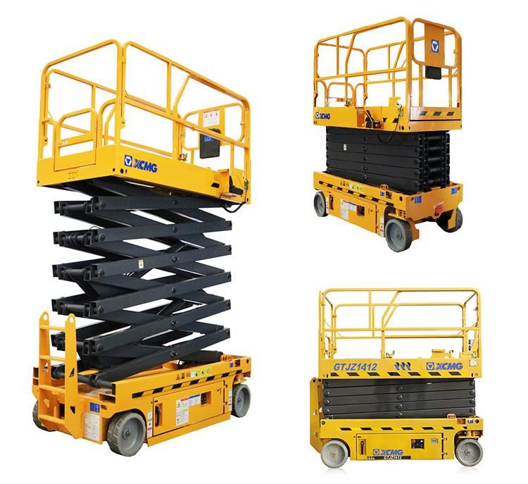 XCMG Manufacturer Table Ladder Lift Platform Gtjz1412 China Top New 14m Hydraulic Electric Scissor Lift with Battery