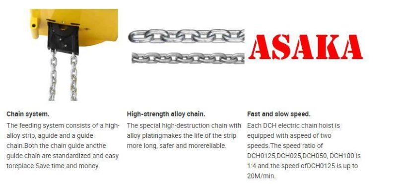 High Speed Heavy Duty Stage Electric Chain Hoist with CE Certification