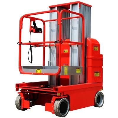 Sagafirst 7.5m 9m Load 150-200kg High End Self Propelled Dual Colum Mast Aluminum Electric Lift Platform Lifter
