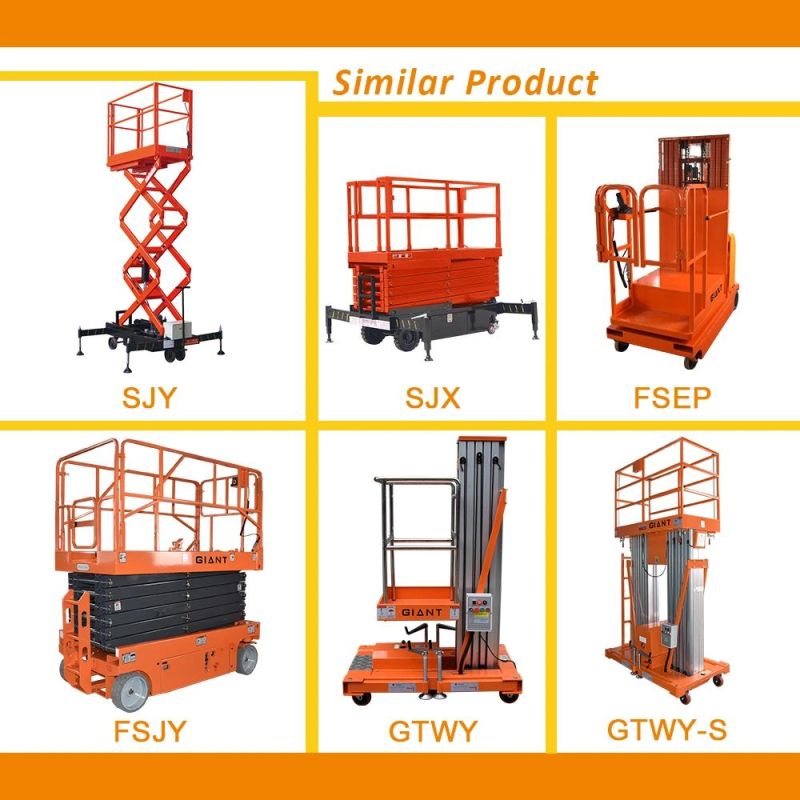 High Quality Hand-Pulled Aerial Working Platform with CE Certification Electric Scissor Lift Platform Table Picker (SJX)