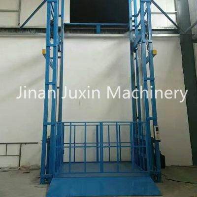 500kg-5000kg Warehouse Fixed Guide Rail Cargo Lift/ Hydraulic Chain Freight Elevators