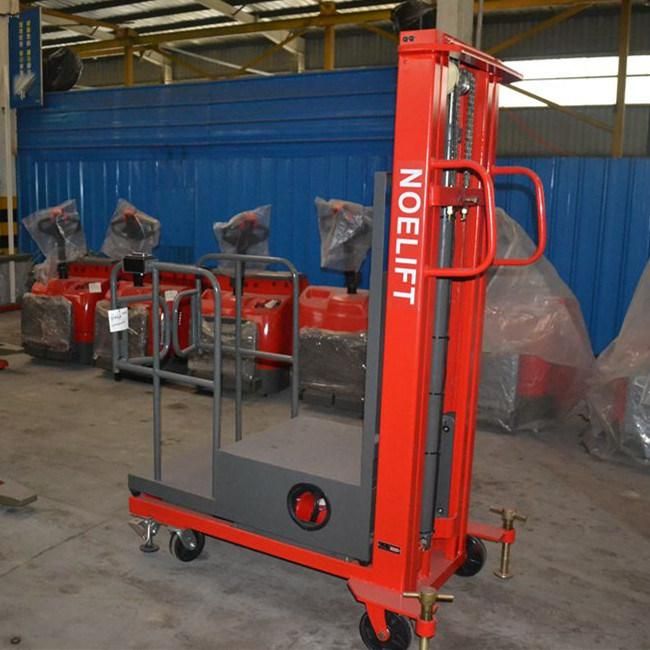 Hand Forklift Munual Driving Battery Lift Stacker 300kg 1.6-3.5m