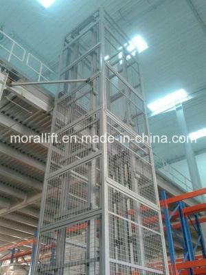 3000kg Vertical Hydraulic Cargo Lift with Protective Net