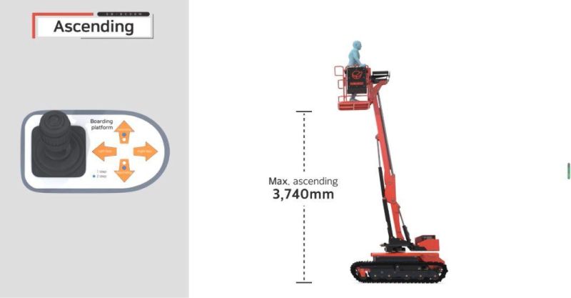 Sungboo Multifunction Working Platform Electric Crawler Hydraulic Tractor