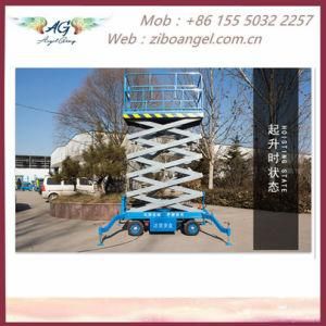 Hydraulic Operated Turntable on Hydraulic Scissor Lift Table for The Painting Workshop Movable Lift Platform