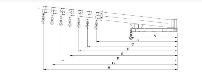 DIP-Angle Telescopic Rotatable Fork Mounted Jibs