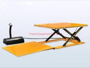 Low Profile Stationary Hydraulic Pump Electric Platform Scissor Lift Tables/Lifting Table 85mm Closed Height