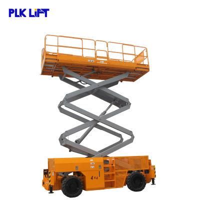 10m 16m 4WD Diesel Self-Drive Hydraulic Scissor Working Platform for Construction Scaffolding