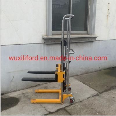 400kg Adjustable Fork Hand Stacker with 850mm Lifting Height
