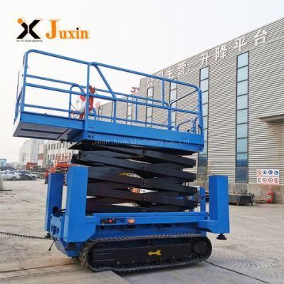 Cheap Price Self Propelled Crawler Work Platform Scissor Lift with Support Legs