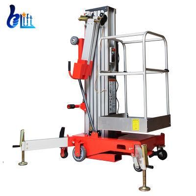 12m 120kg Single Mast Aluminum High Aerial Work Platform Electric Lift with CE