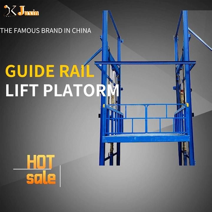 Outdoor and Indoor Stationary Lead Rail Freight Elevator / Hydraulic Warehouse Cargo Lift Price