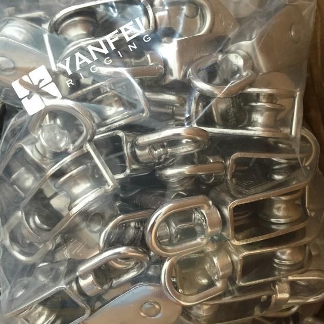 Stainless Steel Swivel Rope Pulley with Single/Double Wheel