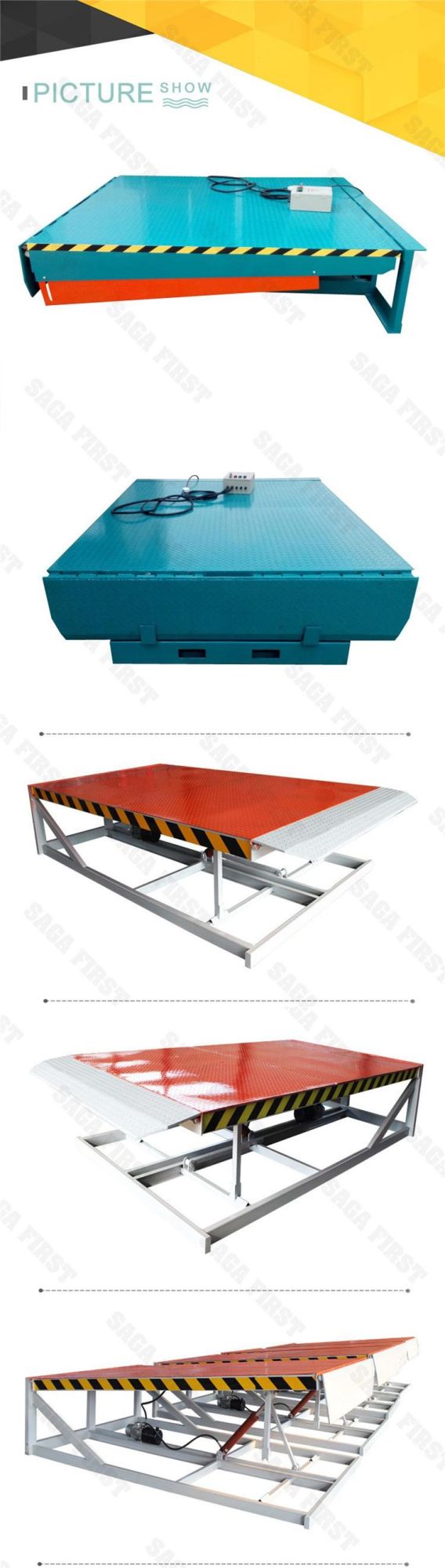 Stationary Manual Hydraulic Truck Loaded Container Dock Leveler