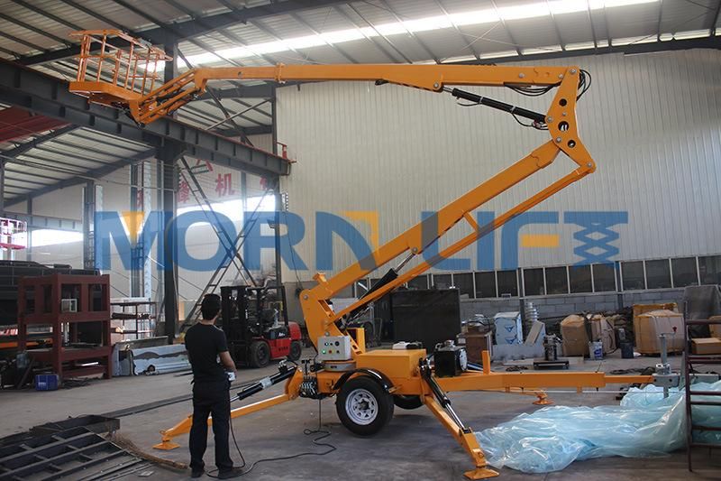 14m Trailer Articulating Mobile Manual Boom Lift
