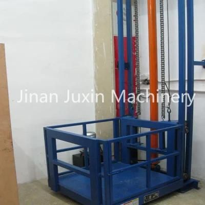 Juxin Guide Rail Chain Platform Lift Cargo Elevator