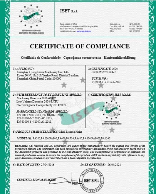 Efficient 20t Hot Sale Manual Chain Hoist