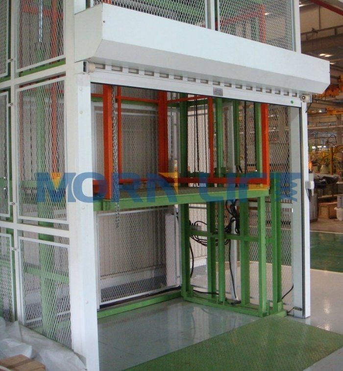 Warehouse Freight Elevator Between Floors for Goods Vertical Lifting